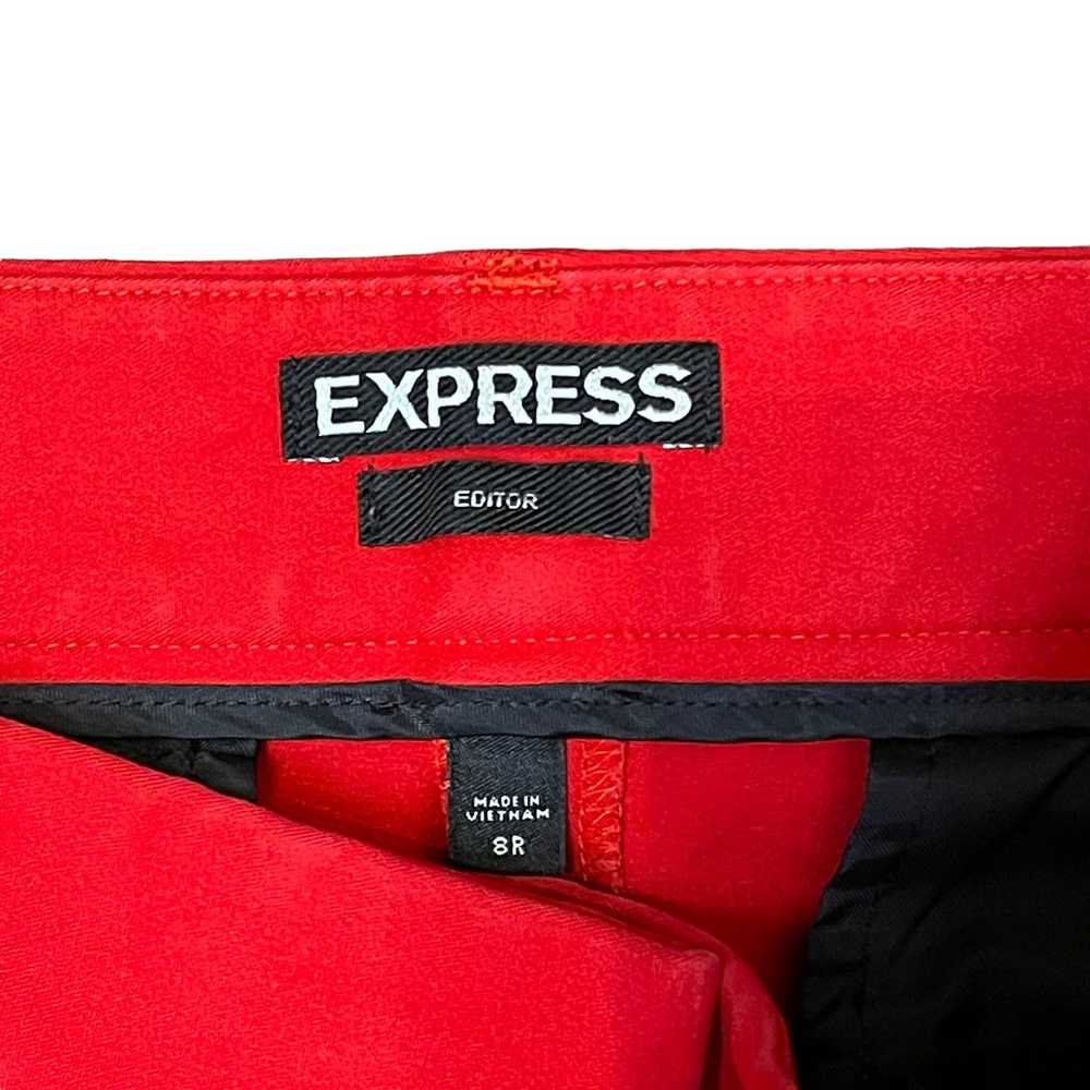 Express Express Editor Pants 8R Red Womens Stretc… - image 4