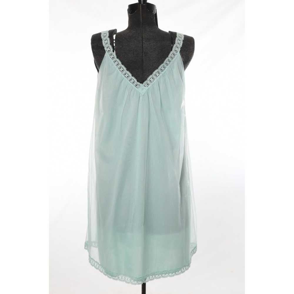 Vintage Vintage 1960s Green Babydoll Nightgown Pe… - image 7