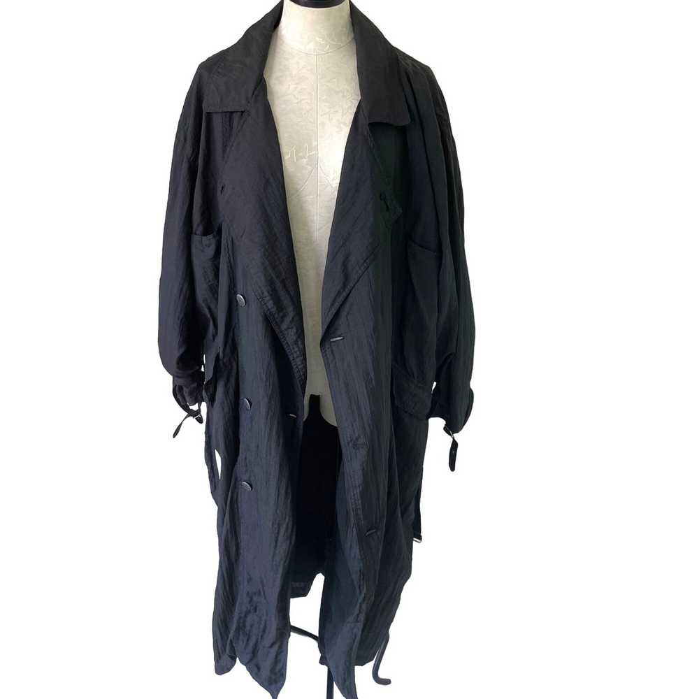 Person's Persons Mens Trench Coat Black Size Larg… - image 3