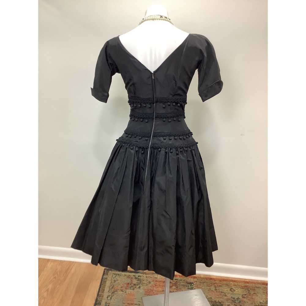 Vintage 1950s Suzy Perette Black Gown Cocktail Dr… - image 11