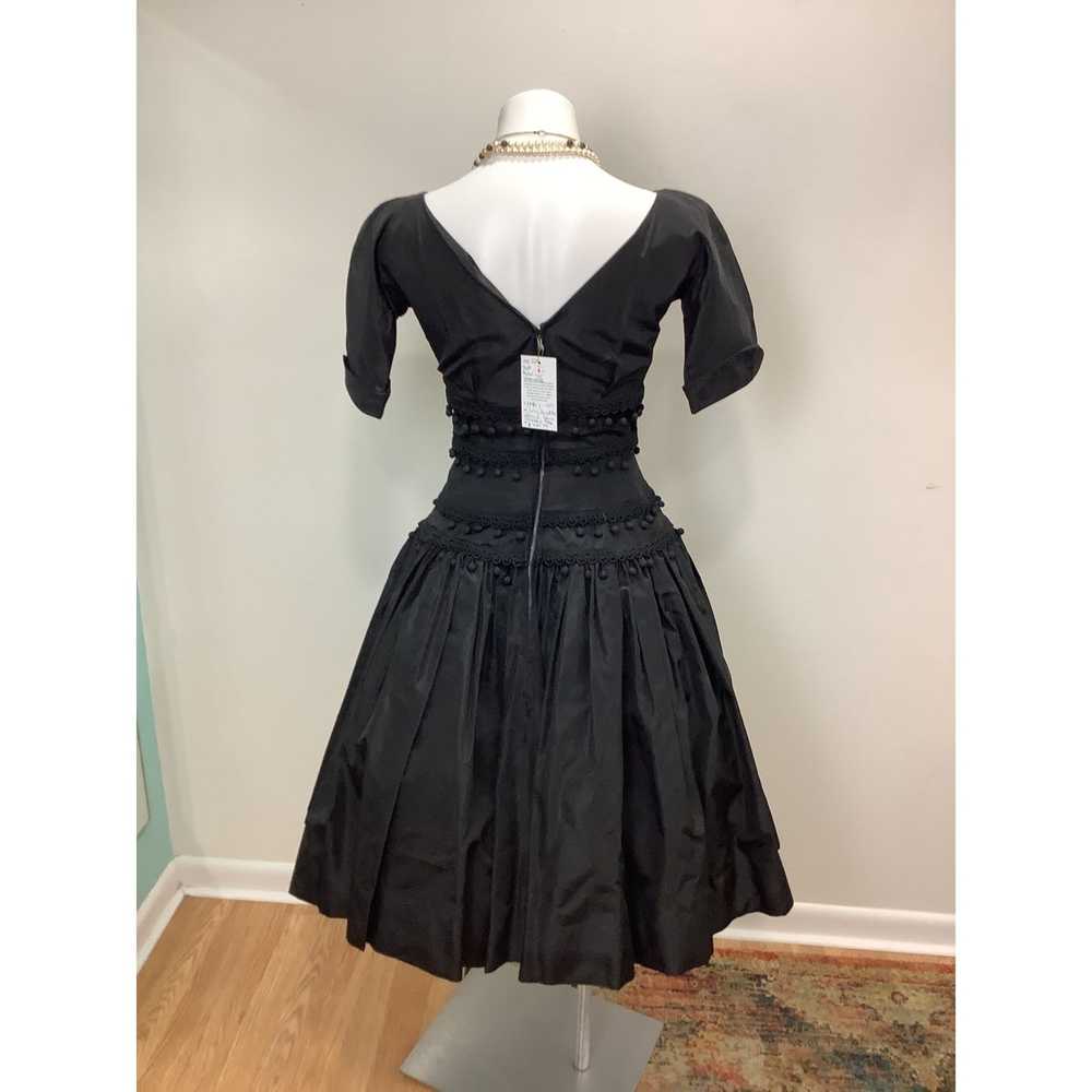 Vintage 1950s Suzy Perette Black Gown Cocktail Dr… - image 2