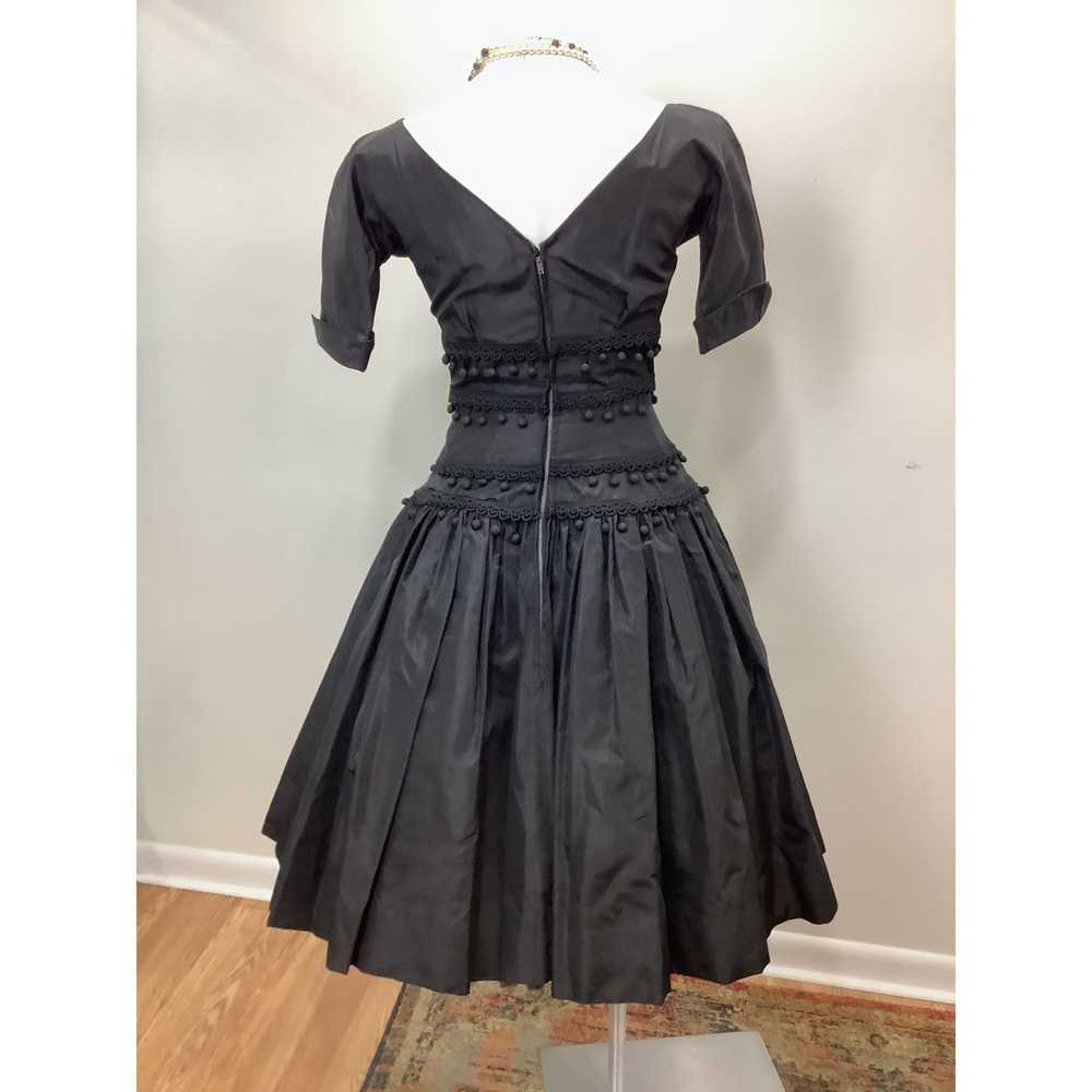 Vintage 1950s Suzy Perette Black Gown Cocktail Dr… - image 9