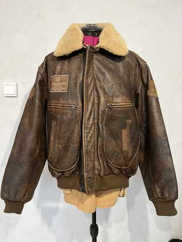 Redskins Rare vtg Redskins B32 aviator leather jac