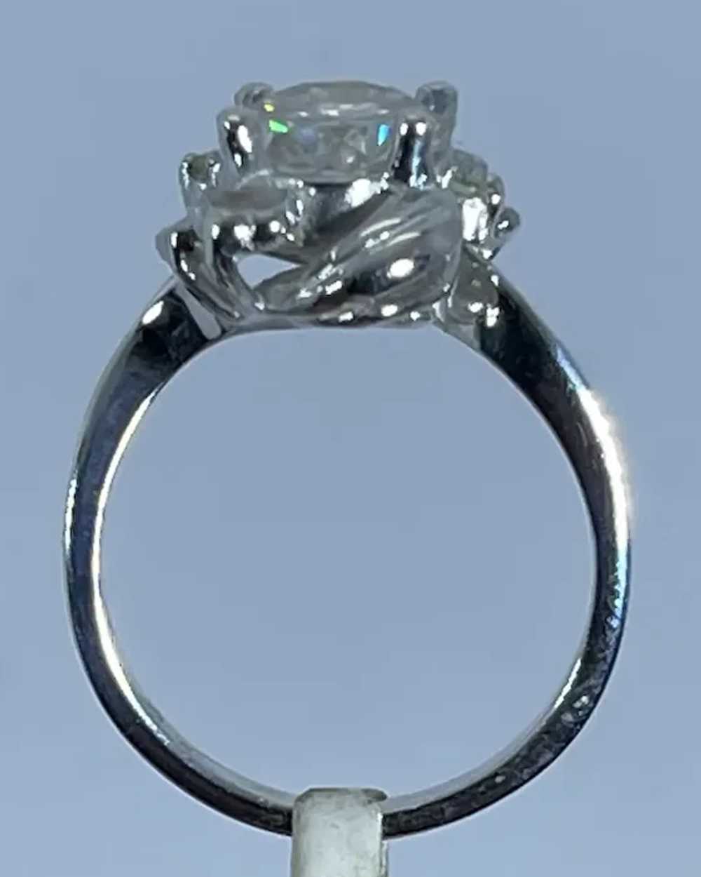 14k Moissanite & Peridot Ring, free resize. - image 2