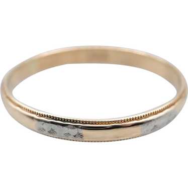 Forget-Me-Not Mixed Metal Pattern Band