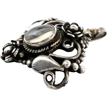 Antique Arts & Crafts Era Sterling Silver Moonsto… - image 1