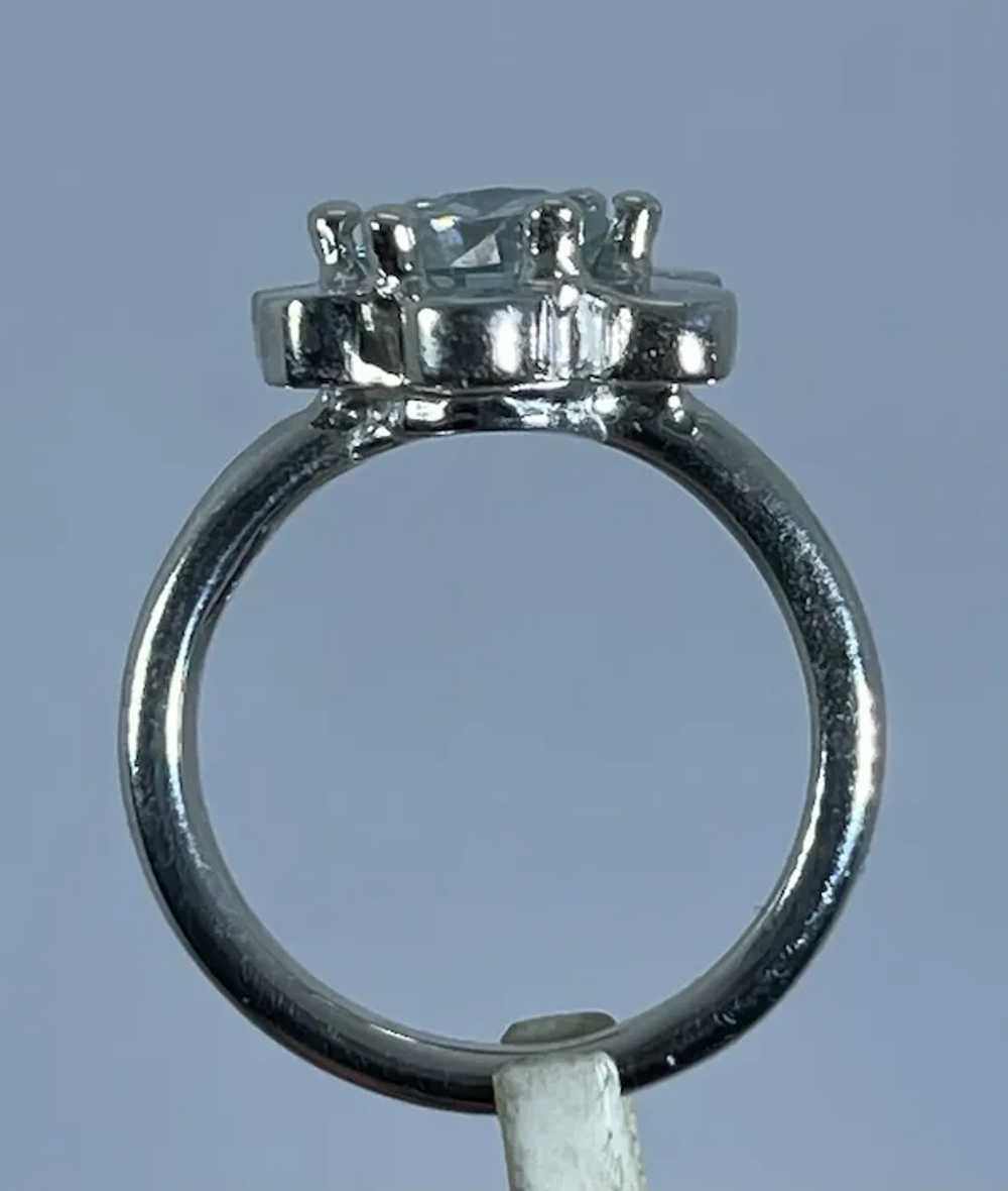 14k Moissanite Flower Ring, free resize - image 5