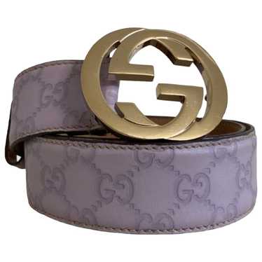 Gucci Interlocking Buckle leather belt - image 1