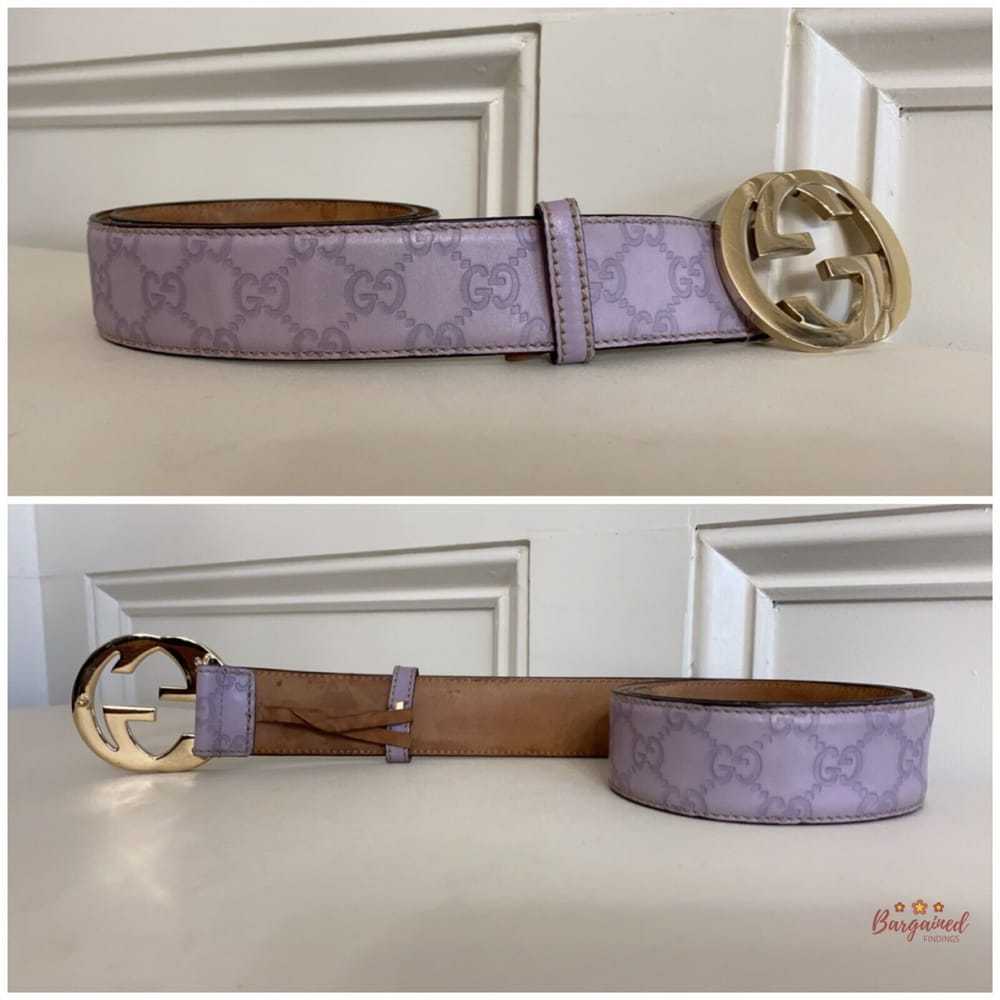 Gucci Interlocking Buckle leather belt - image 2