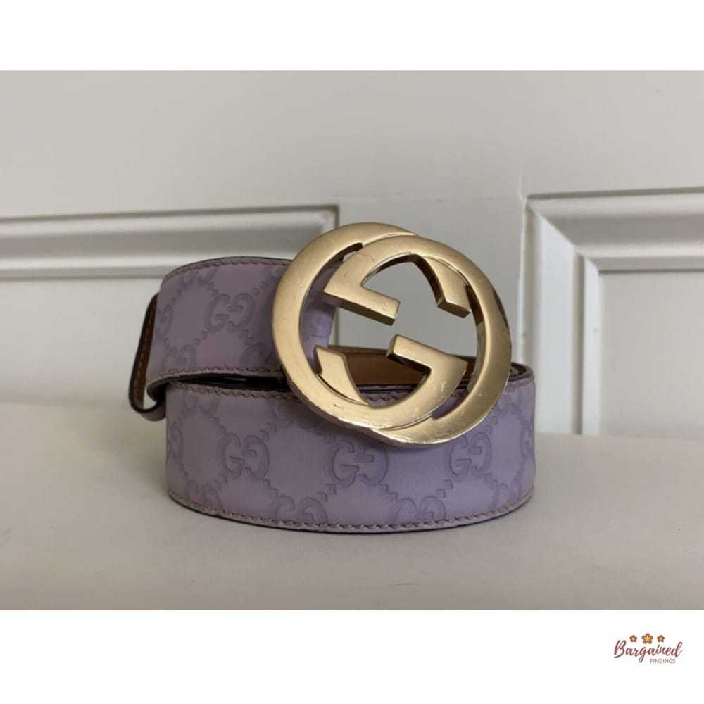 Gucci Interlocking Buckle leather belt - image 5