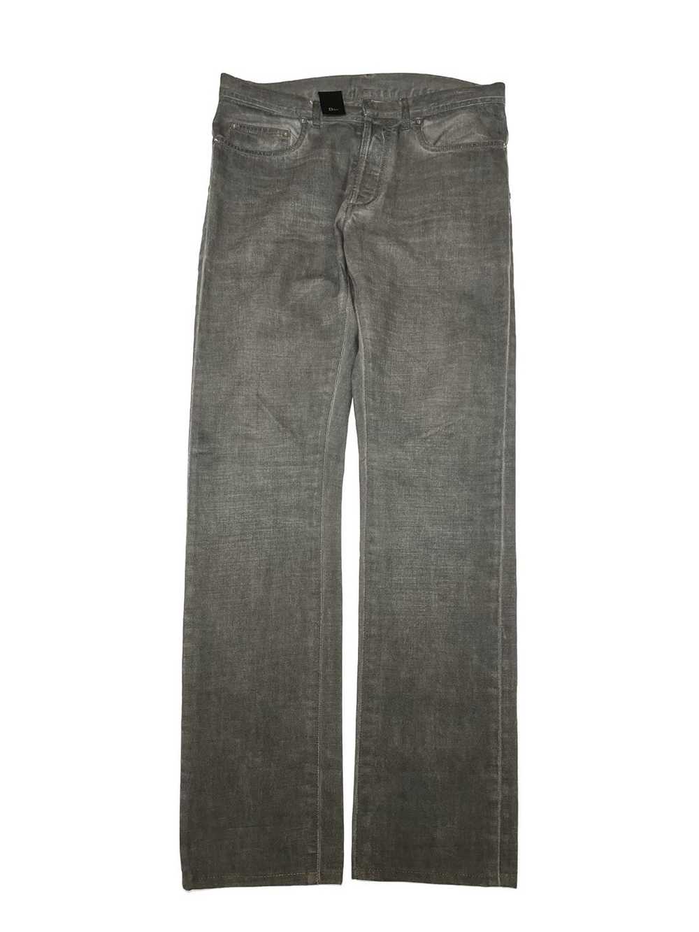 Dior Dior Homme Washed Grey Denim Jeans - image 1