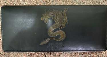 Jean Paul Gaultier Dragon Leather Long Wallet Black /Sr8