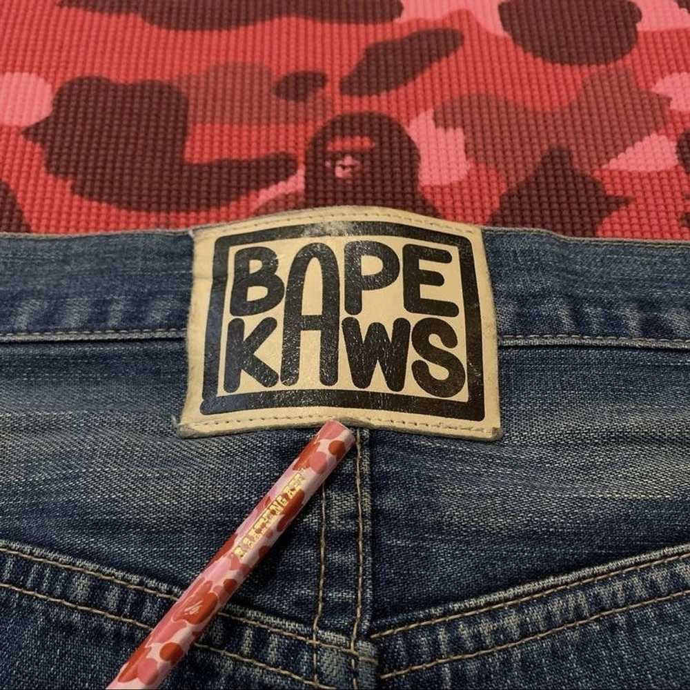 Bape × Kaws 2005 BAPE x KAWS “Ape Head” Logo Jeans - image 7