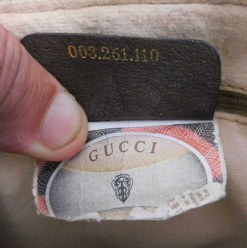 Gucci Gucci Brown Monogram Canvas Leather Shoulde… - image 3