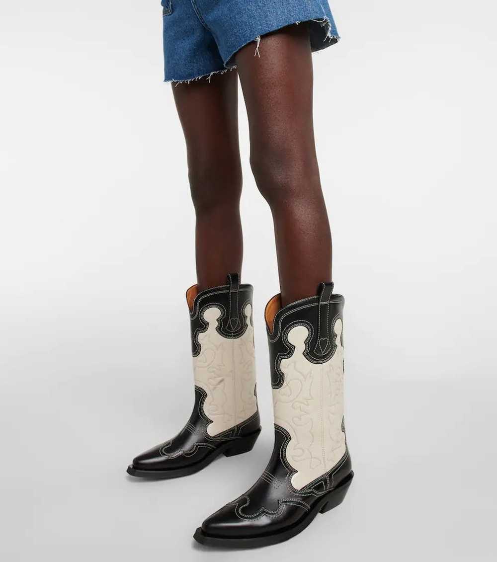 Ganni Ganni Embroidered Western Boots - image 3