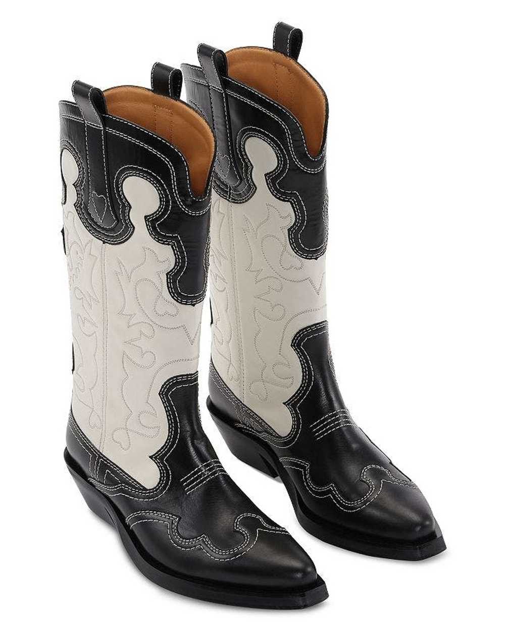 Ganni Ganni Embroidered Western Boots - image 4