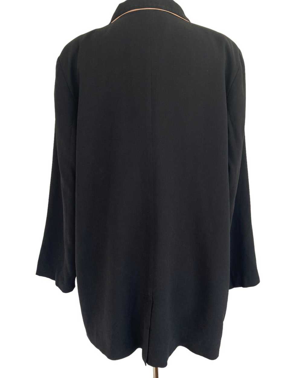 Eileen Fisher Black Silk Cardigan, XL - image 6