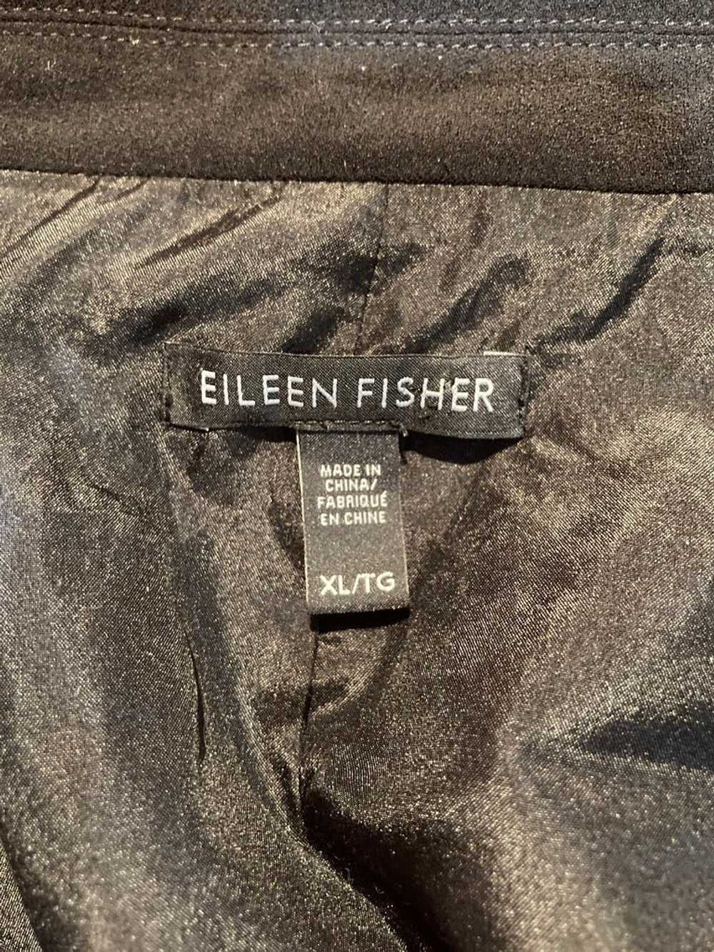 Eileen Fisher Black Silk Cardigan, XL - image 7