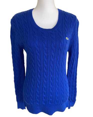 Lacoste Royal Blue Cable Knit Sweater, S - image 1