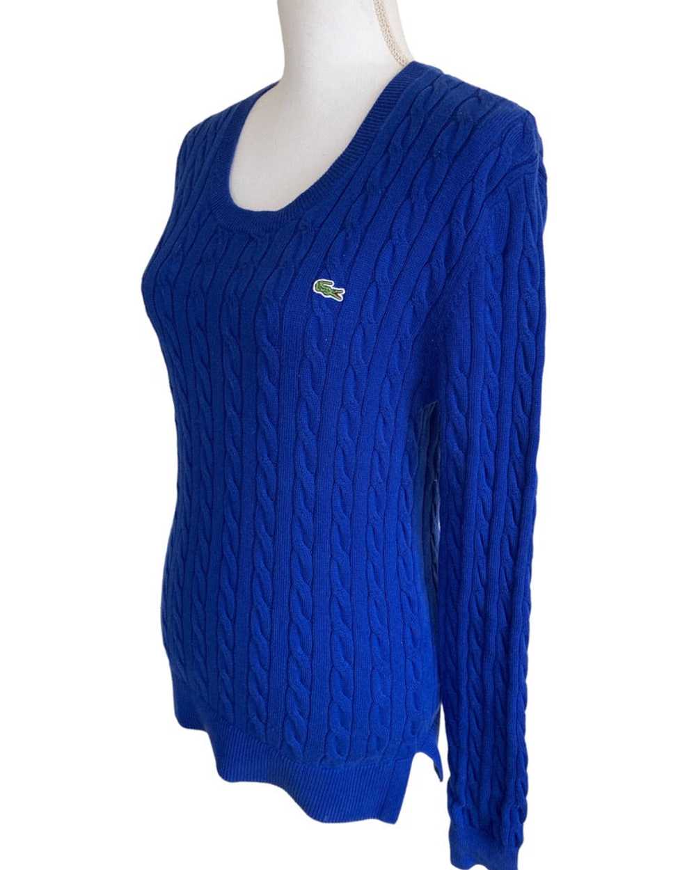 Lacoste Royal Blue Cable Knit Sweater, S - image 3
