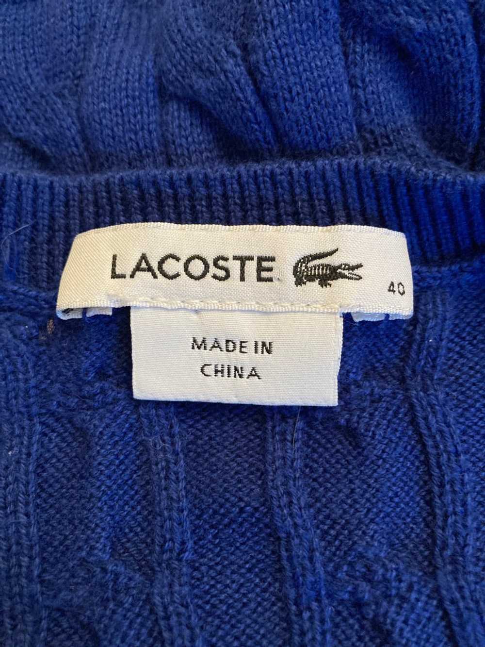 Lacoste Royal Blue Cable Knit Sweater, S - image 6
