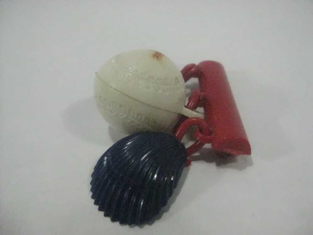 Baseball shell league red white blue dangle early… - image 3