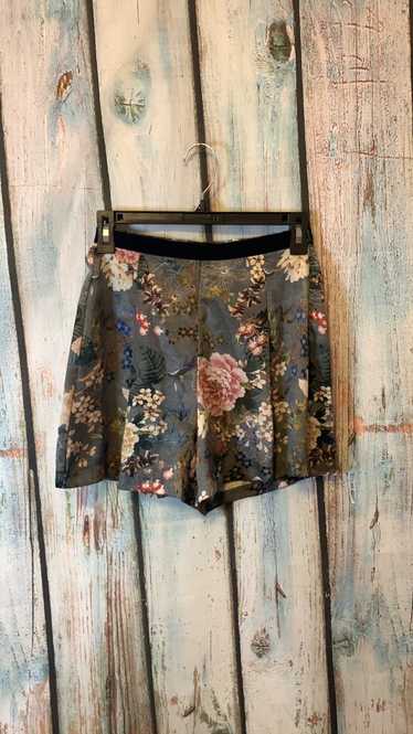 Zara Zara Silky Floral & Bird Print Shorts with Ve