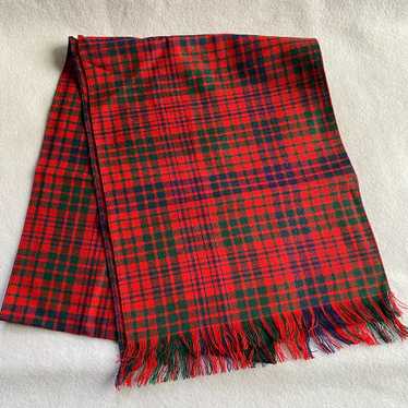 Ingles Buchan Wool Scarf Red Green Tartan Plaid S… - image 1