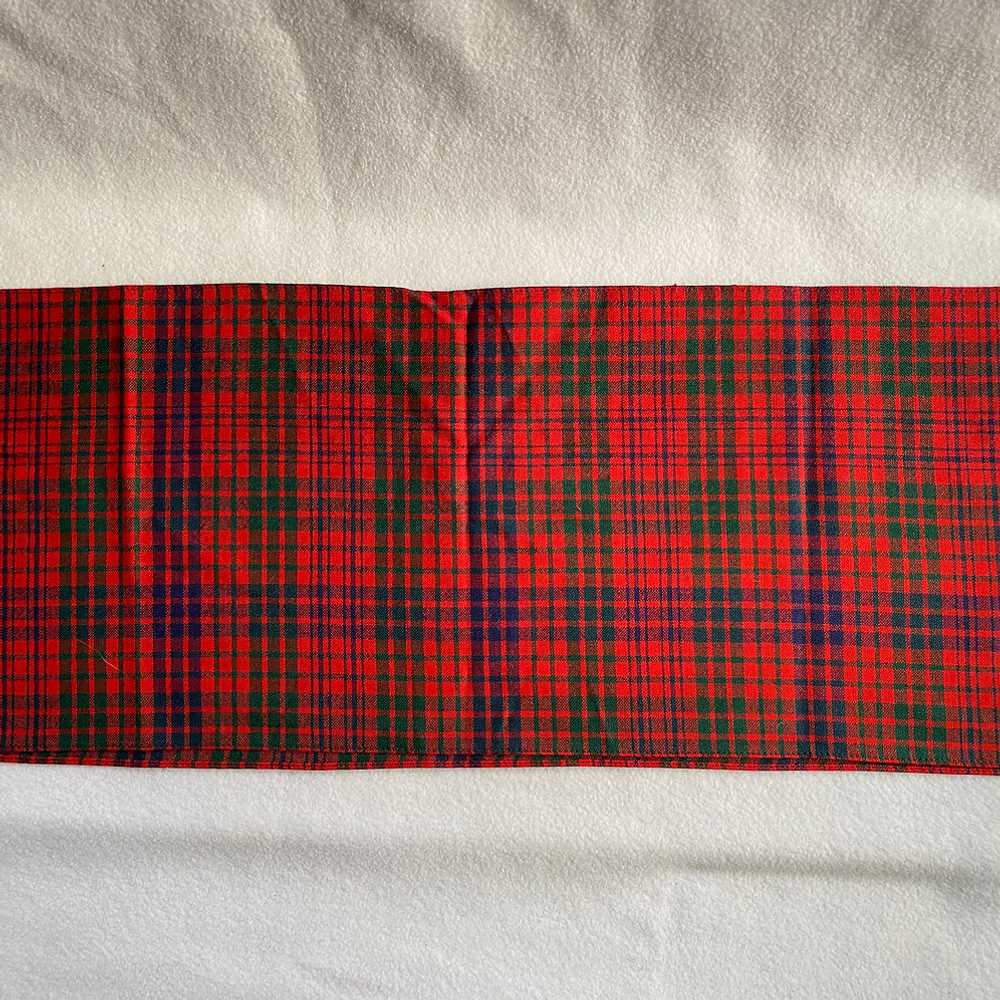 Ingles Buchan Wool Scarf Red Green Tartan Plaid S… - image 2