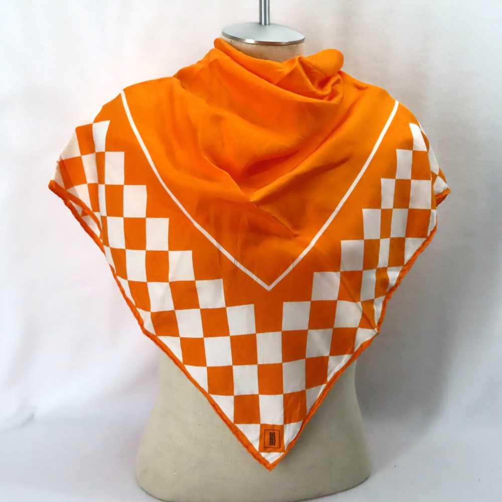 Chantilly Arts and Elegance Scarf Orange White Ch… - image 1