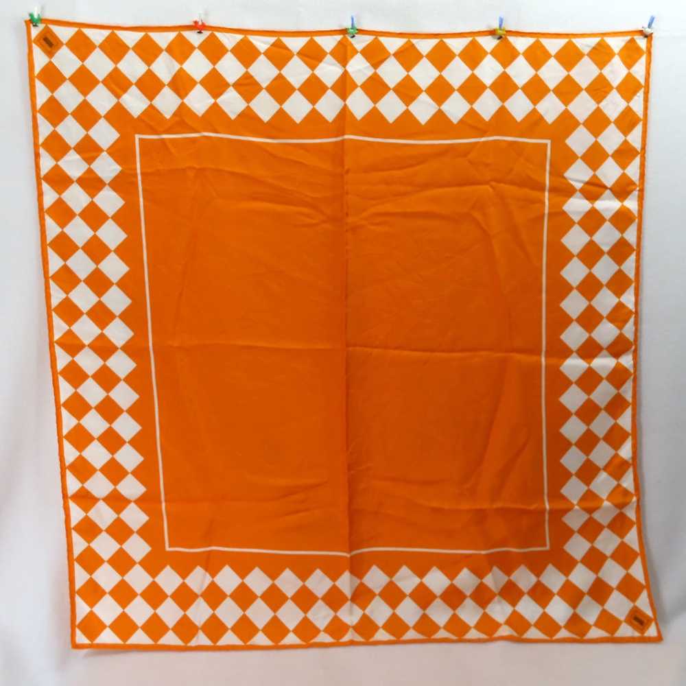 Chantilly Arts and Elegance Scarf Orange White Ch… - image 2