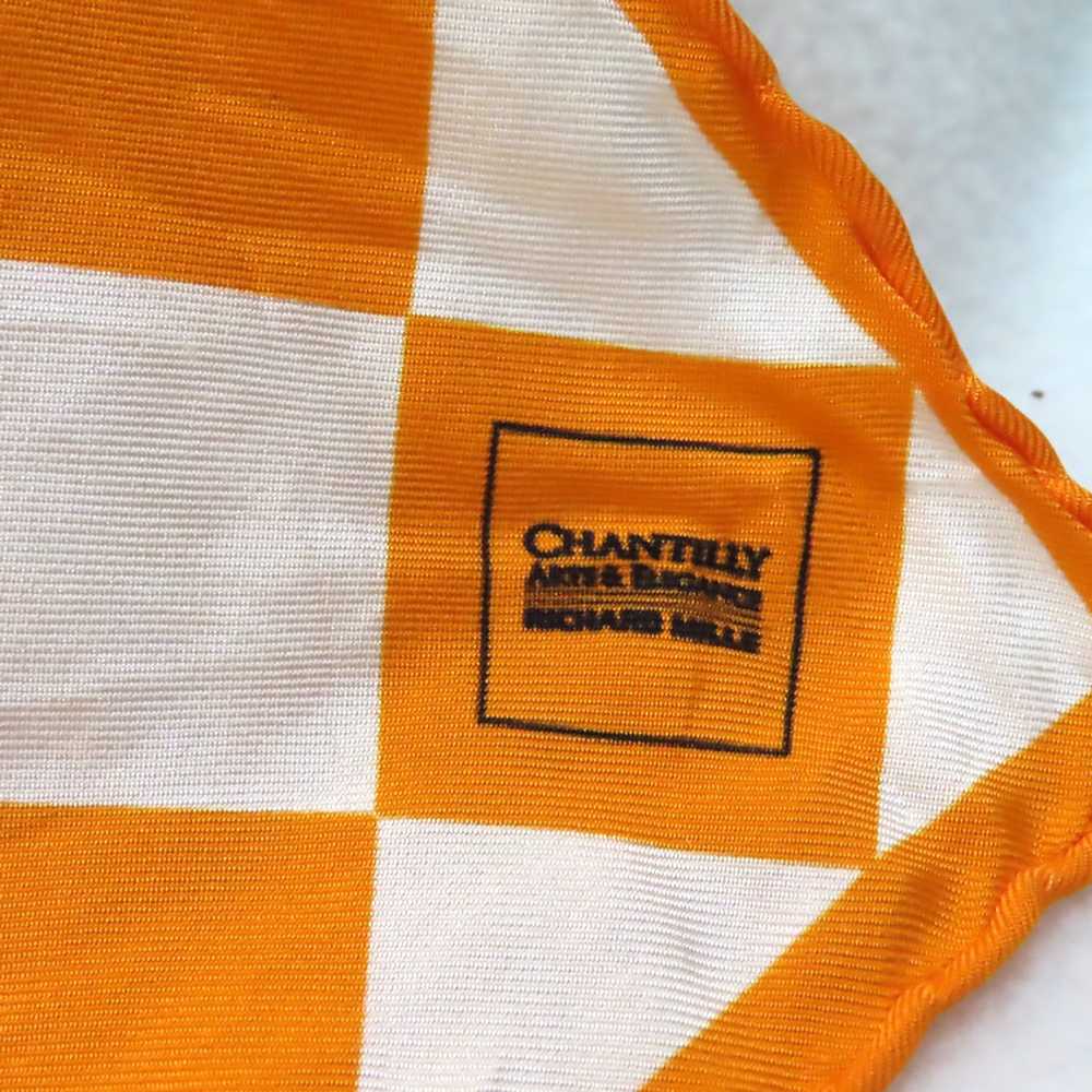 Chantilly Arts and Elegance Scarf Orange White Ch… - image 3