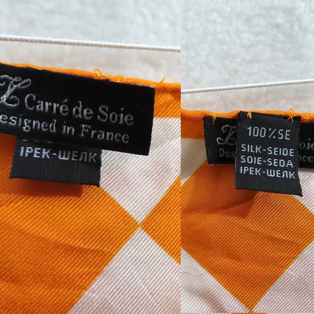 Chantilly Arts and Elegance Scarf Orange White Ch… - image 4