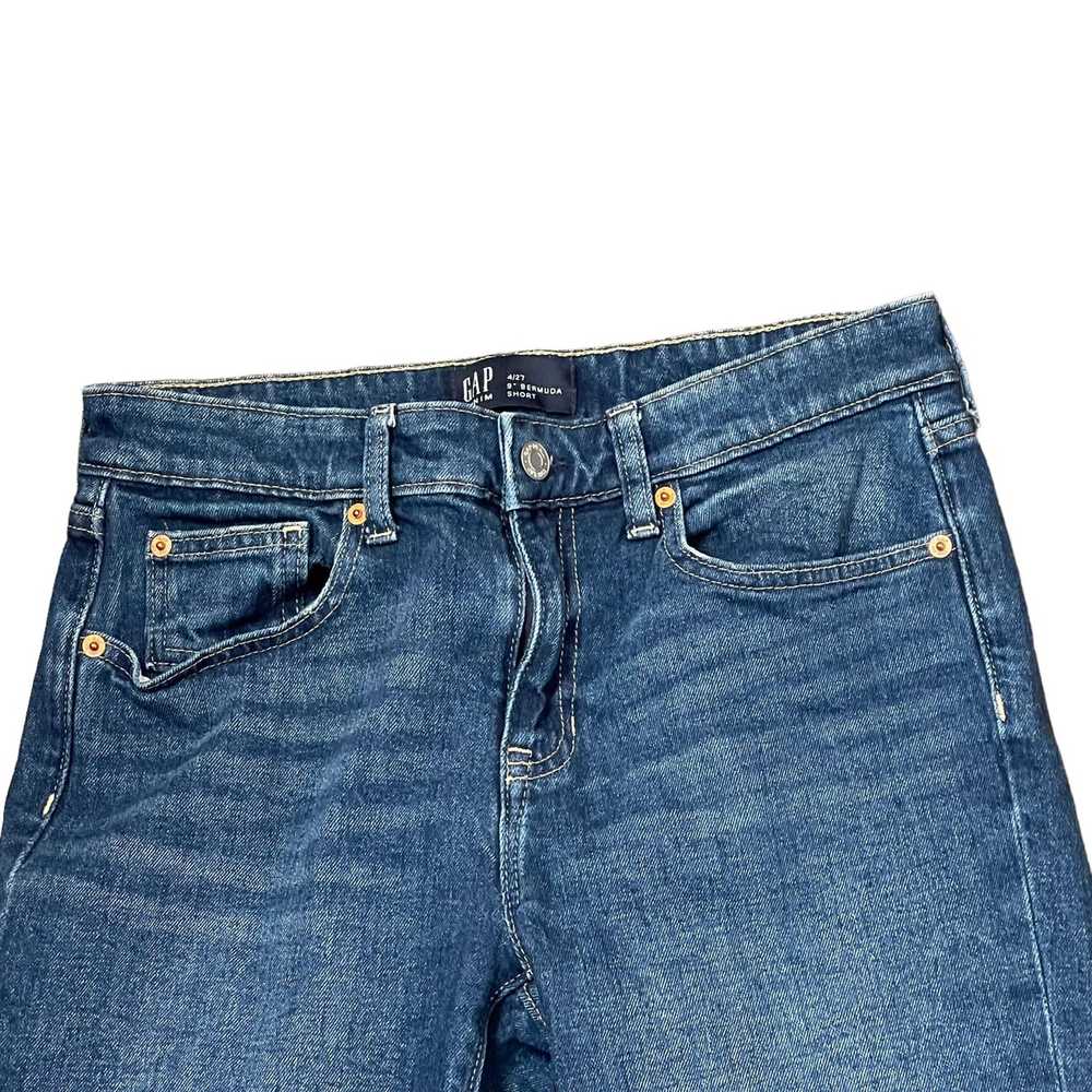 Gap Gap Denim Bermuda Jean Shorts Size 4/27 Blue … - image 2