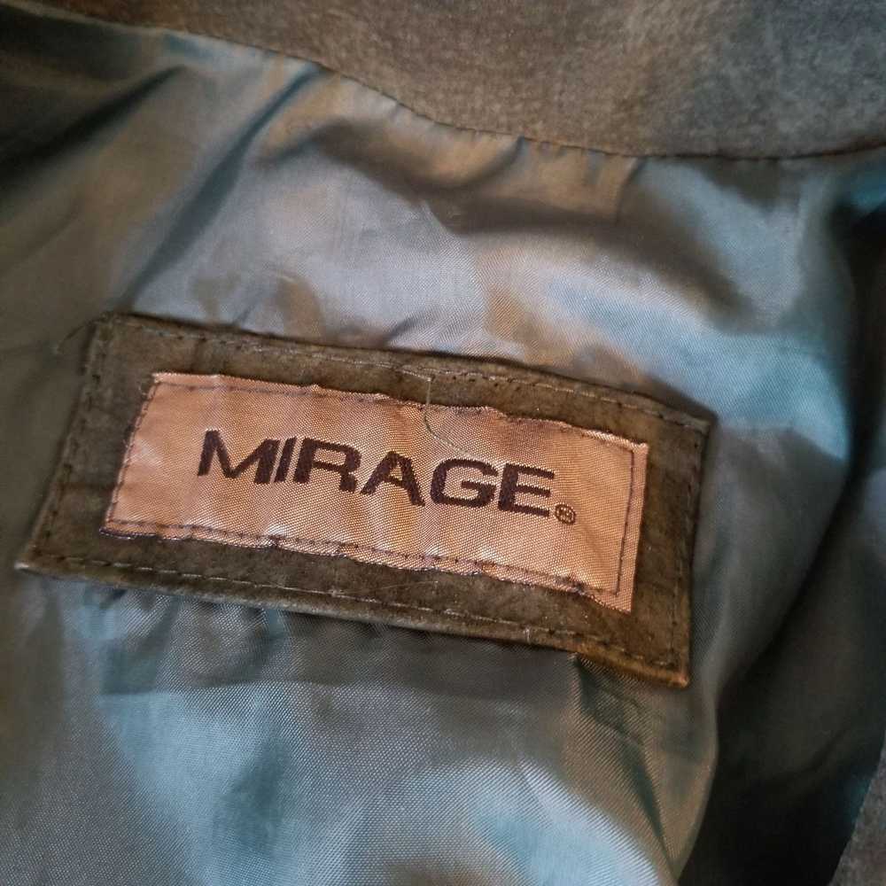 Mirage Mirage Green L Leather Bomber Jacket Vinta… - image 3