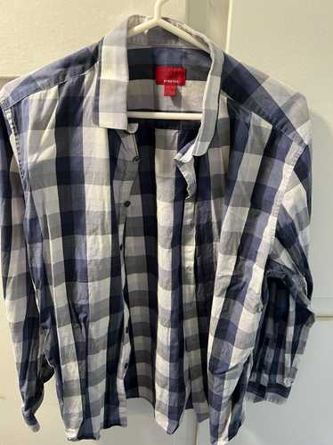 Alfani Alfani Blue Plaid Shirt