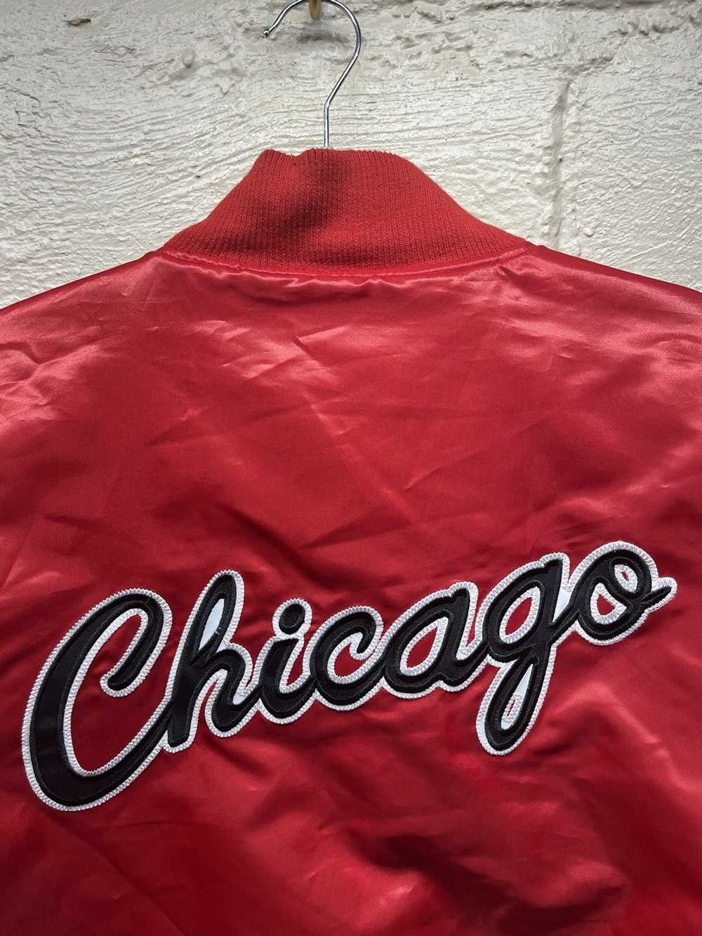 GRAIL 🔥🔥 Vintage 90's Chicago Bulls STARTER 1/4 Zip Pullover Quilt Jacket  L