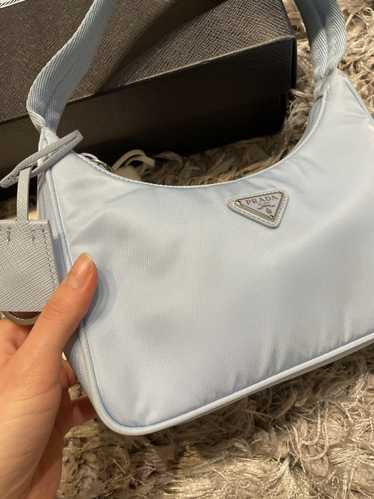 Prada Prada re-edition 2000 baby blue nylon bag