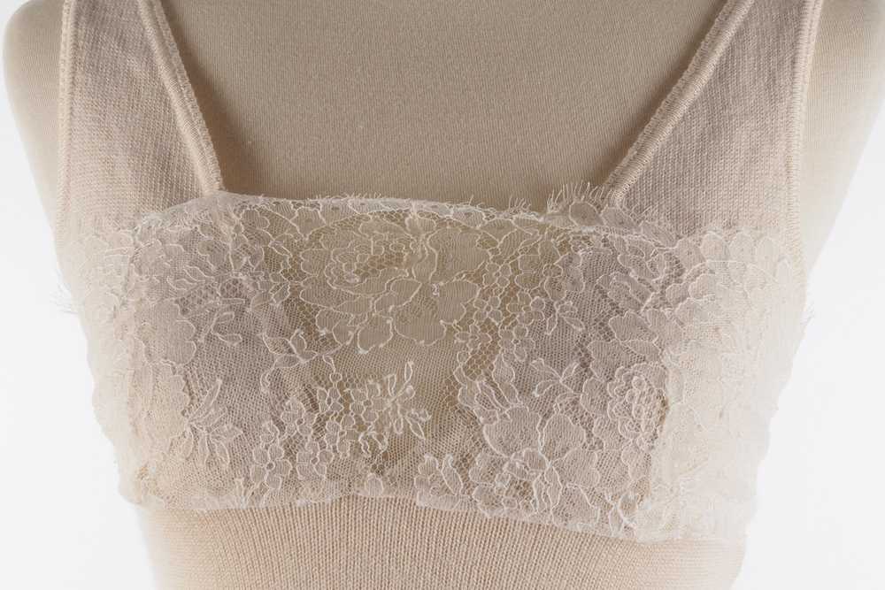 Dior Christian Dior Vintage Ivory Lace Tank Top B… - image 6