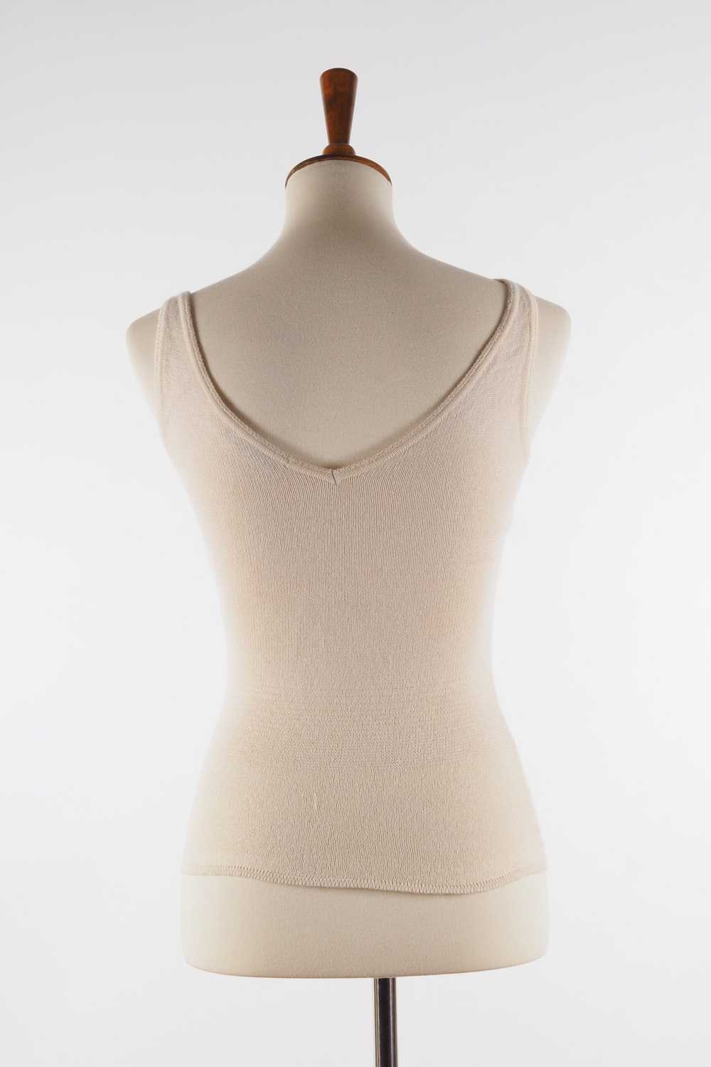 Dior Christian Dior Vintage Ivory Lace Tank Top B… - image 7