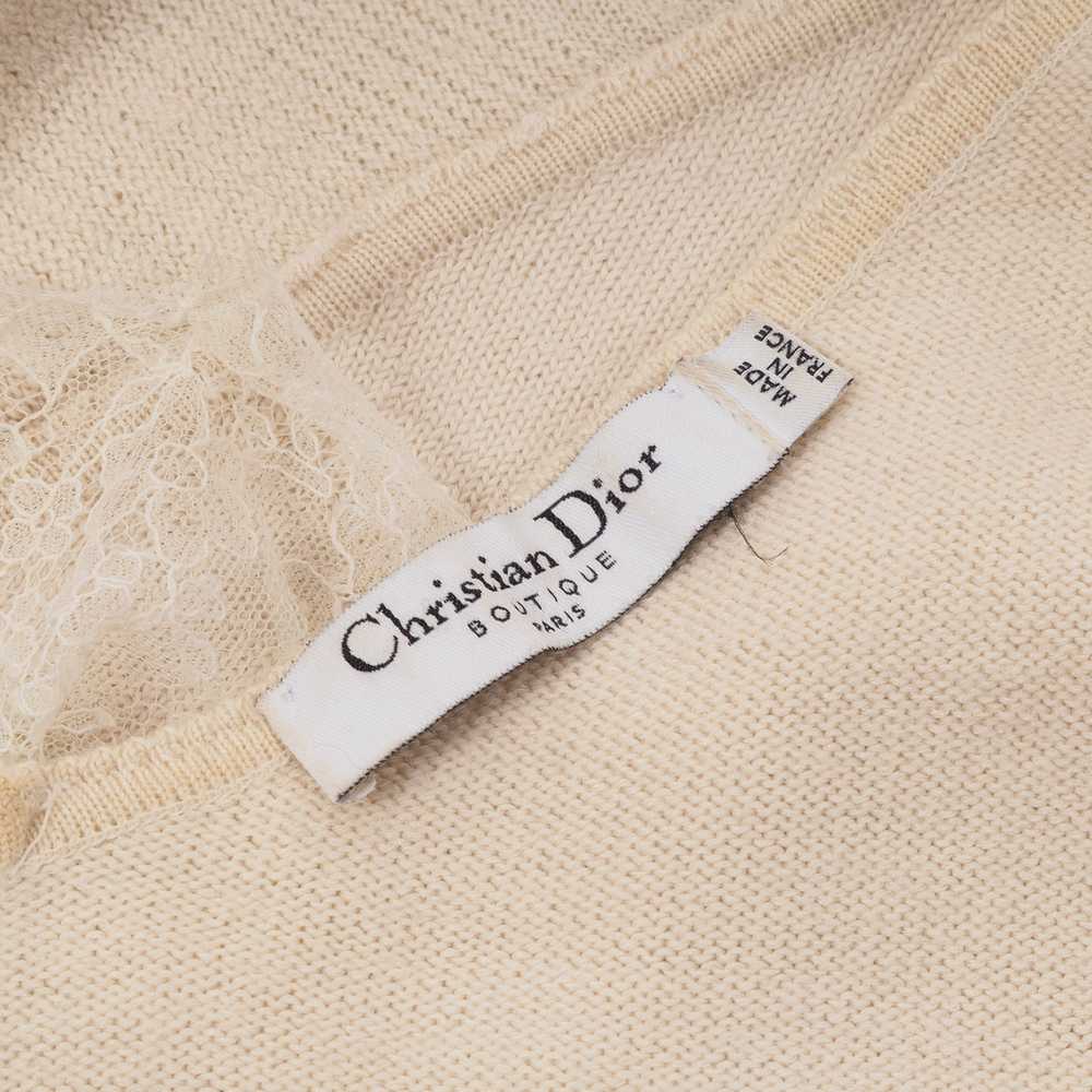 Dior Christian Dior Vintage Ivory Lace Tank Top B… - image 8