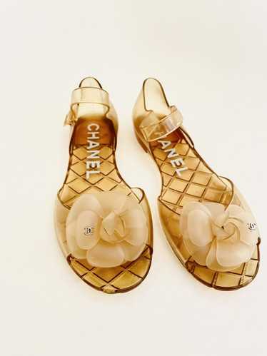 Chanel Camellia jelly sandals