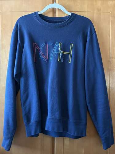 Noah Noah Embroidered Logo Navy Sweatshirt