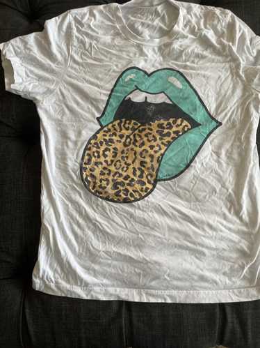 The Rolling Stones Teal Rolling Stone Lips with Le