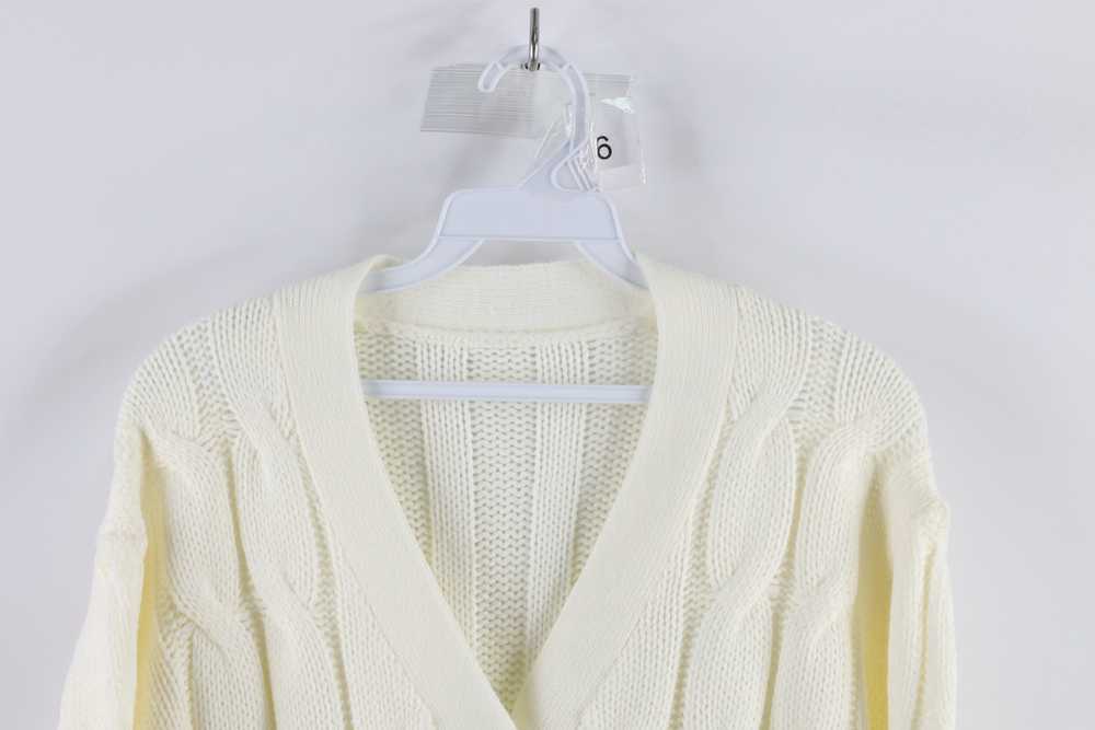 Vintage Vintage Chunky Cable Knit Button Cardigan… - image 2