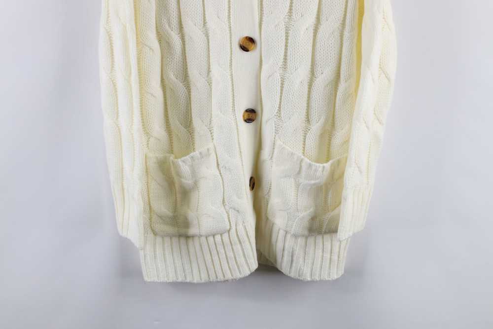 Vintage Vintage Chunky Cable Knit Button Cardigan… - image 3