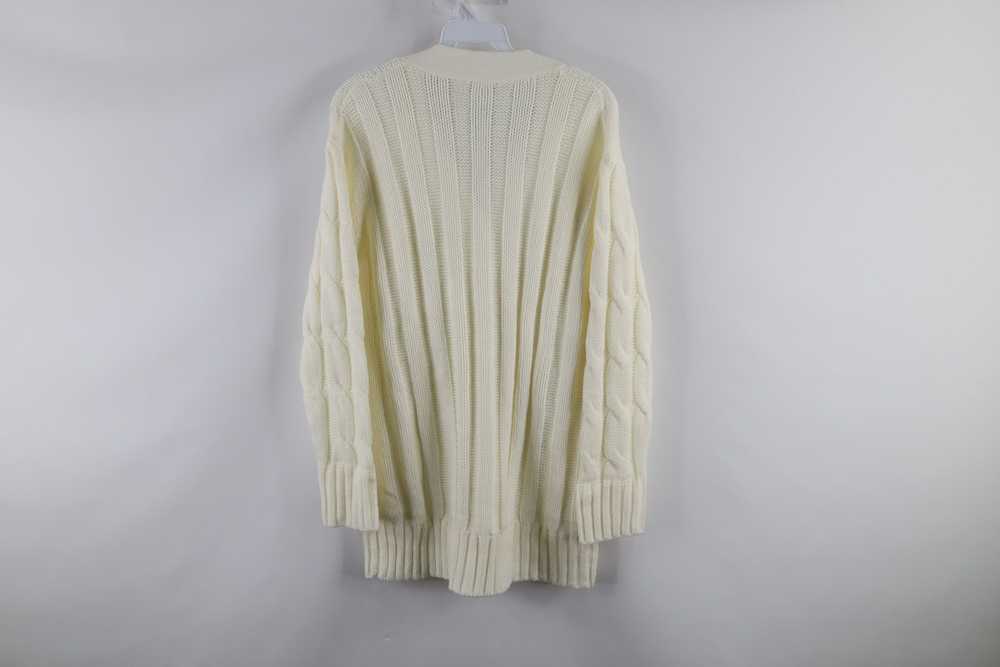 Vintage Vintage Chunky Cable Knit Button Cardigan… - image 5