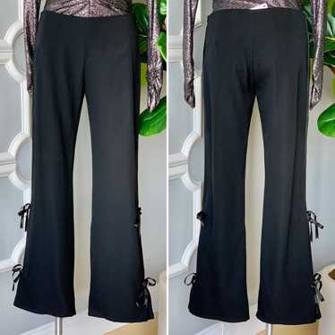 Valentino Valentino Wide Leg Wool Tuxedo Pants Wi… - image 1