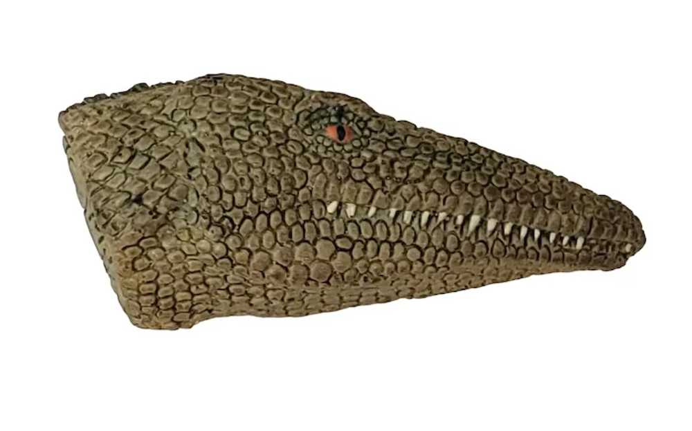 1986 MJ Alligator, Croc Resin Pin Brooch, Signed - image 9