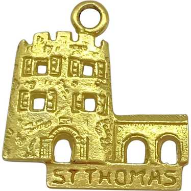 St. Thomas Blackbeard's Castle Vintage Charm 18K G